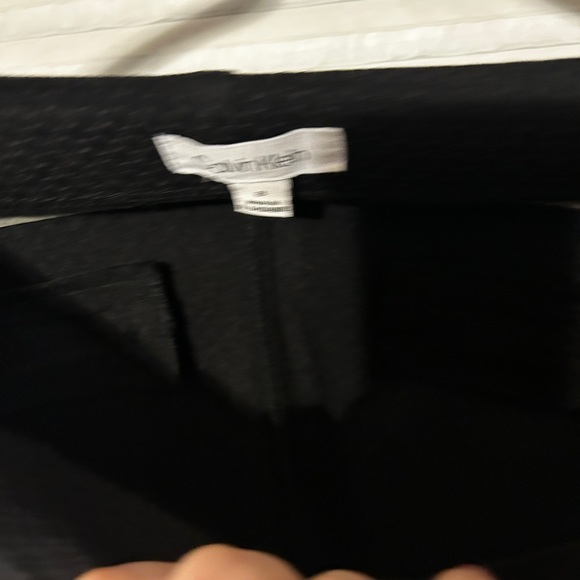 EUc Black Textured Calvin Klein Skinny Pull On Pants 8 - Picture 7 of 7